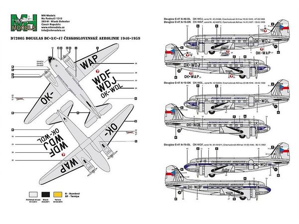 Douglas DC-3/C-47 Czechoslovak Airlines 1946-59