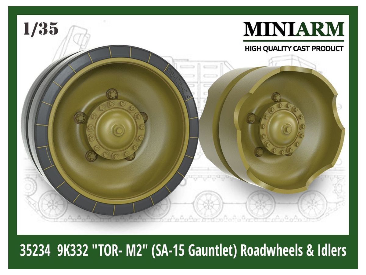 Russian Surface-to-air Missile Thor 2M SA-15 Gauntlet Wheel / Induction Wheel Set (Zvezda / Takom)