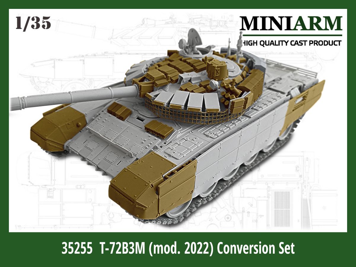 Current Russian/Soviet T-72B3M Main Battle Tank (2022 model) Conversion Set (for MENG)