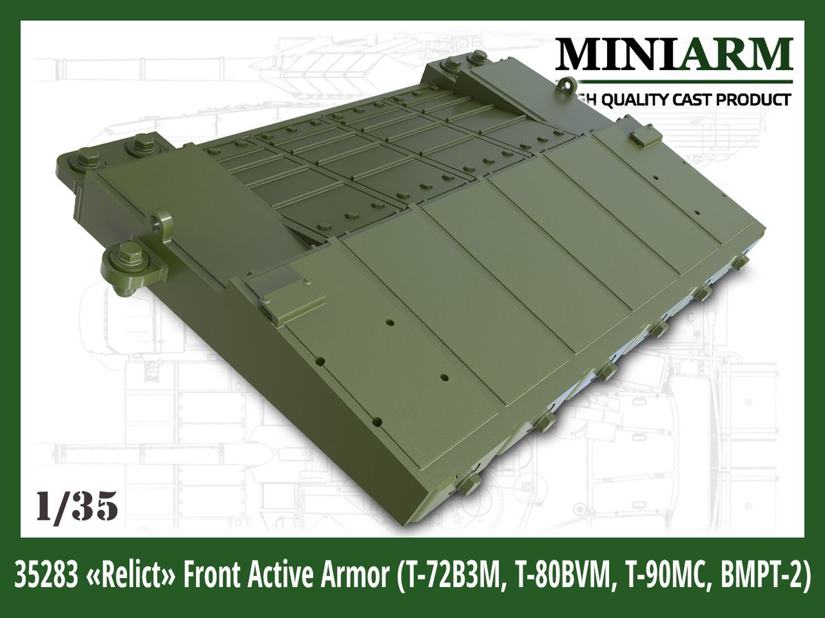 Current Russian/Soviet T-72B3M/T-80BVM/T-90MC/BMPT-2 front explosive reactive armor