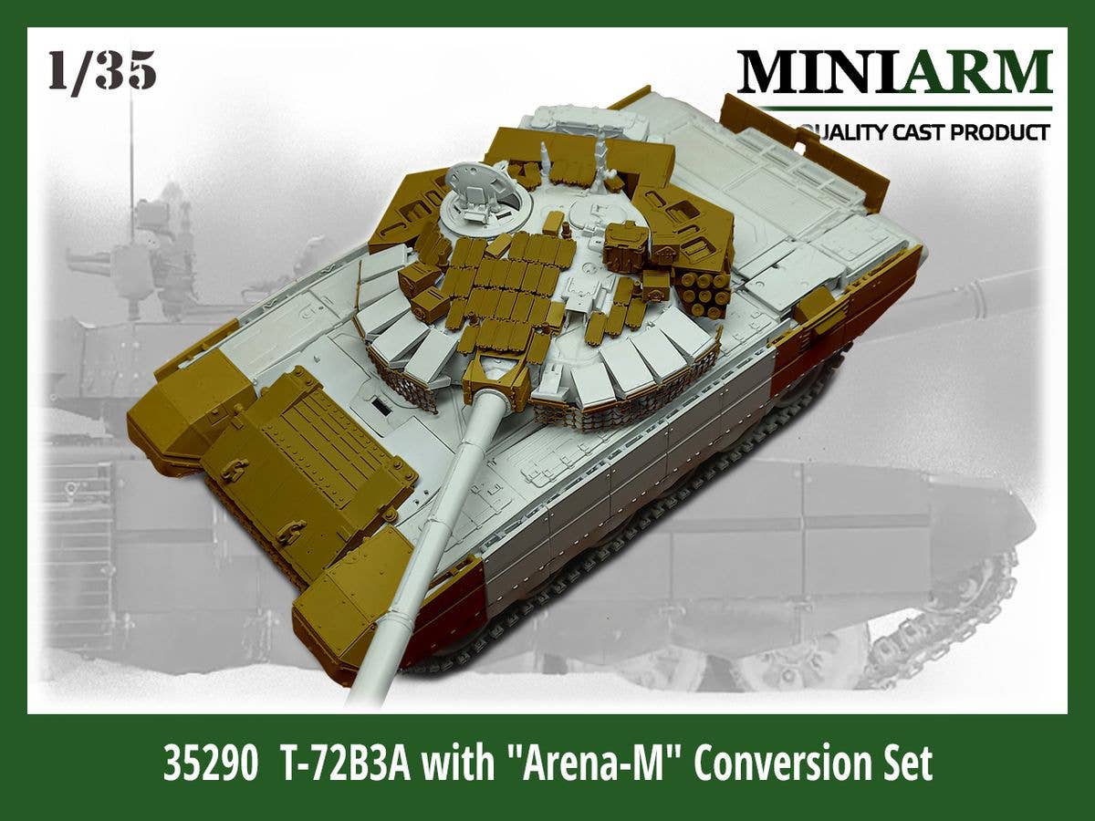 Conversion Set for the current Russian / Soviet T-72B3A Main Battle Tank with Arena-M Active Protection System (MENG Model / Trumpeter)
