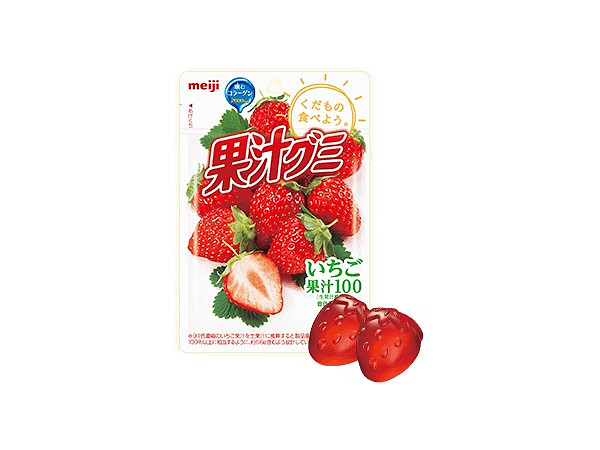 Fruit Juice Gummy Strawberries: 1 Bag (51g)