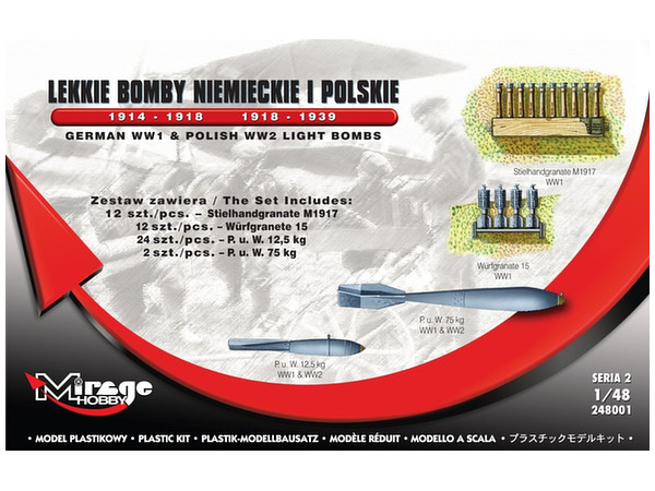 German WWI & Polish WWII Light Aircraft Bombs 1914-1918 / 1918-1920