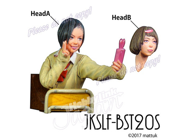 JKSLF-BST20S Japanese Kawaii High School Girl Taking Selfie