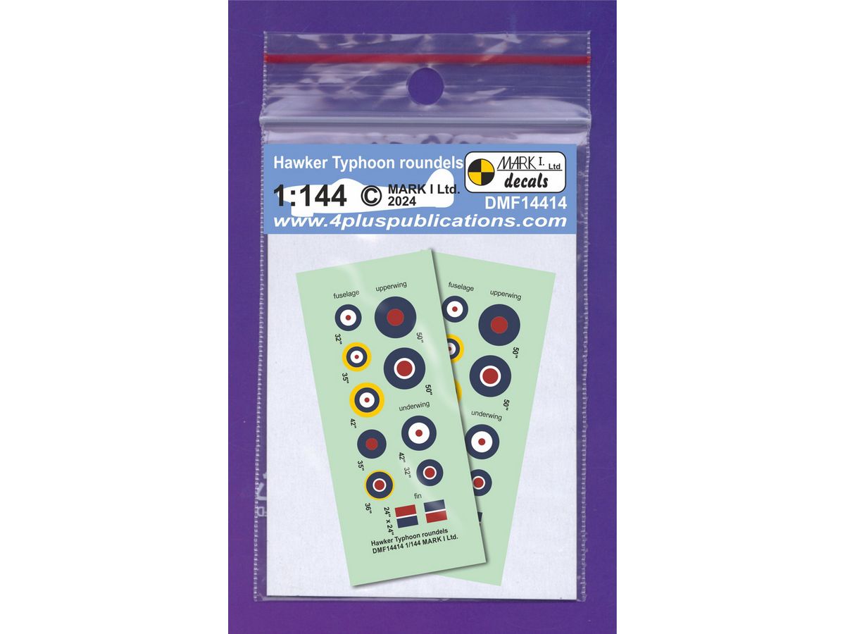 Typhoon roundels & fin flashes, 2 sets