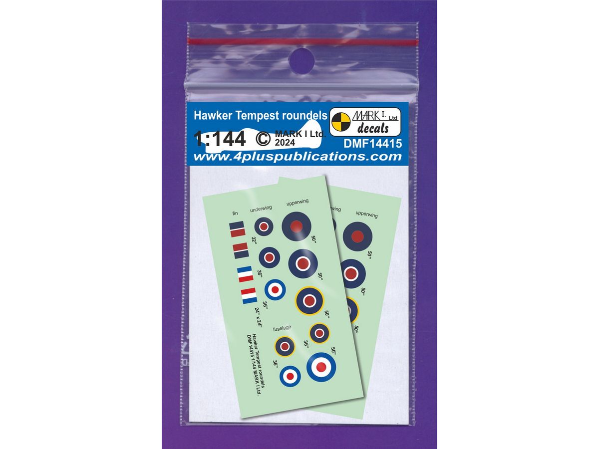 Tempest roundels & fin flashes, 2 sets