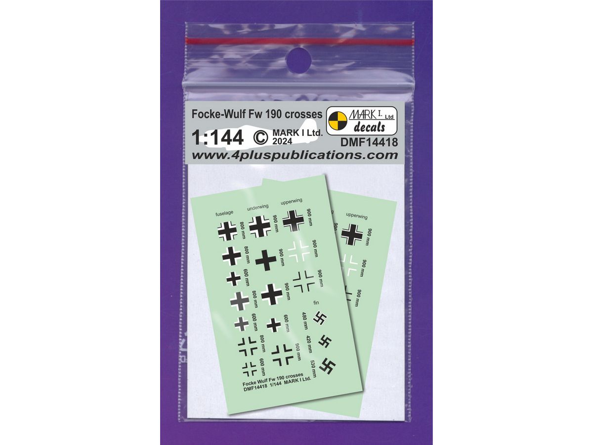 Fw 190 crosses & swastikas, 2 sets