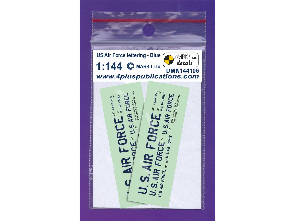 USAF lettering - Blue, 2 sets