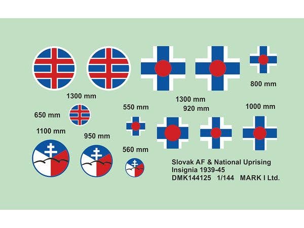Slovak AF insignia 1939-45, 2 sets