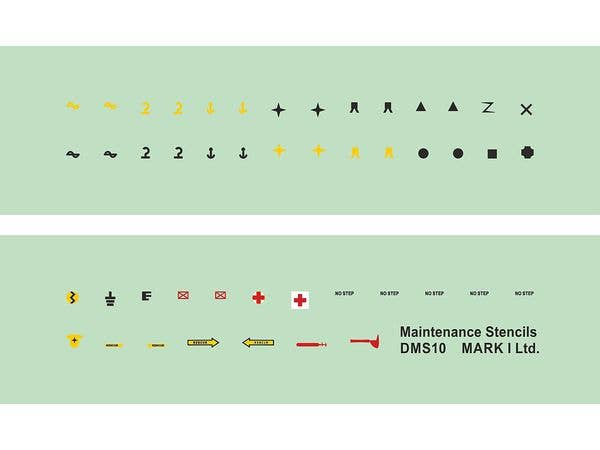 Aircraft Maintenance Stencils (various types), 2 sets