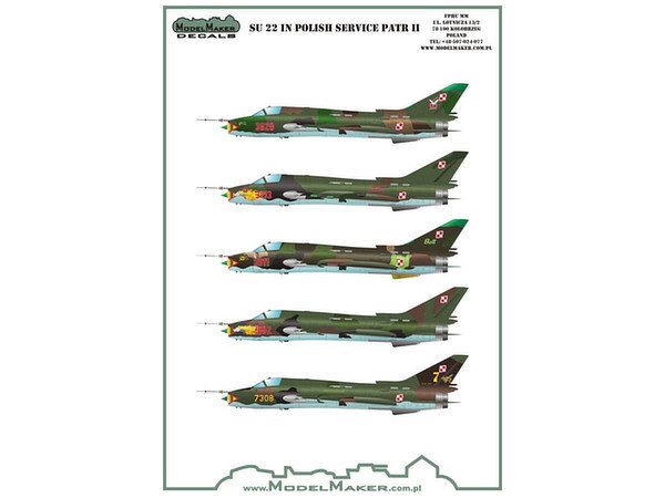 Sukhoi Su-22 Polish AF Part2 Decal 5pcs