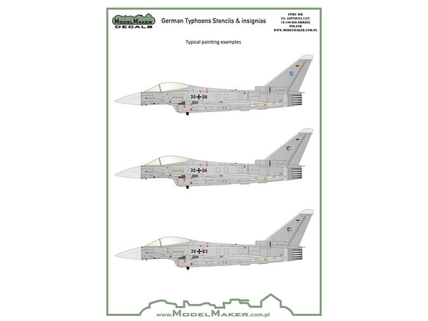 German Typhoons Stencils and Insignias