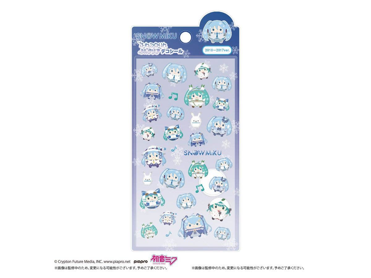 Snow Miku: Fluffy and Cute Clear Deco Stickers 2010～2017