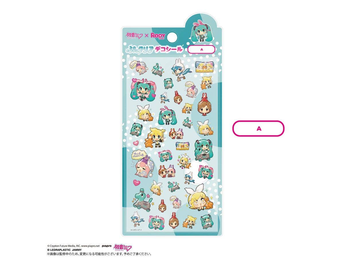 Hatsune Miku x RODY: Puff Clear Deco Sticker A