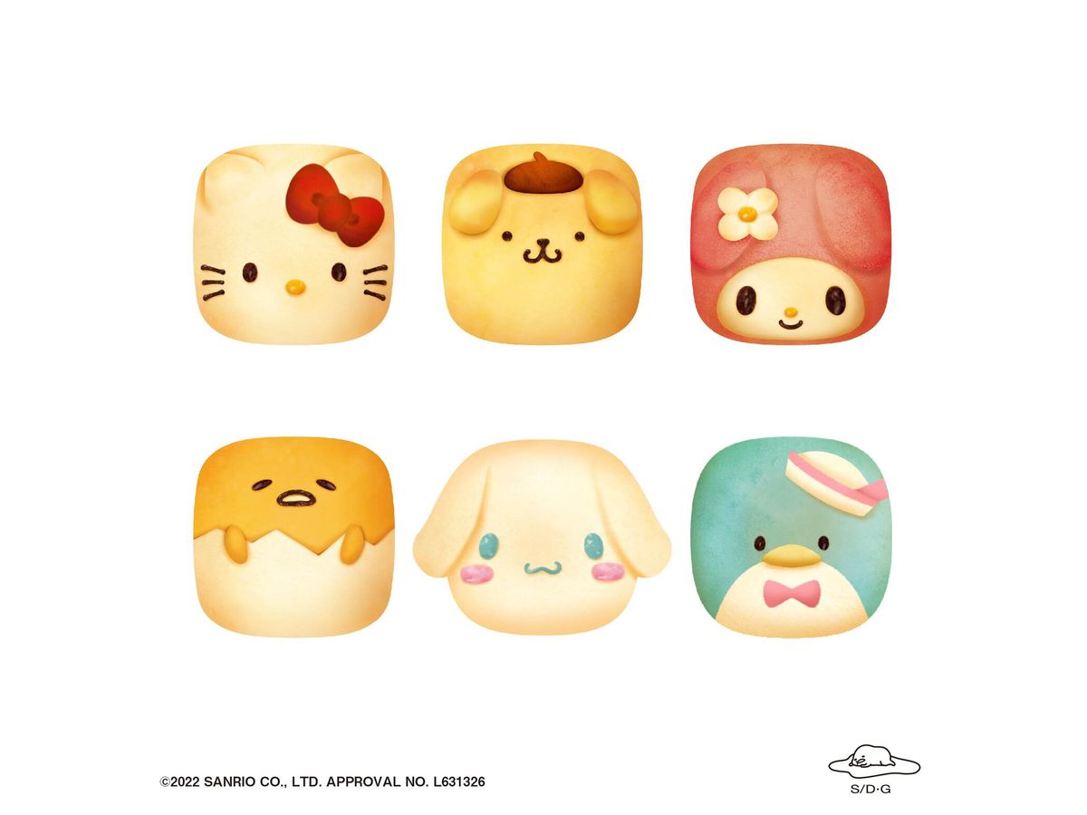 Sanrio Characters: Chigiri Pan Squishy Mascot 1Box 6Pcs