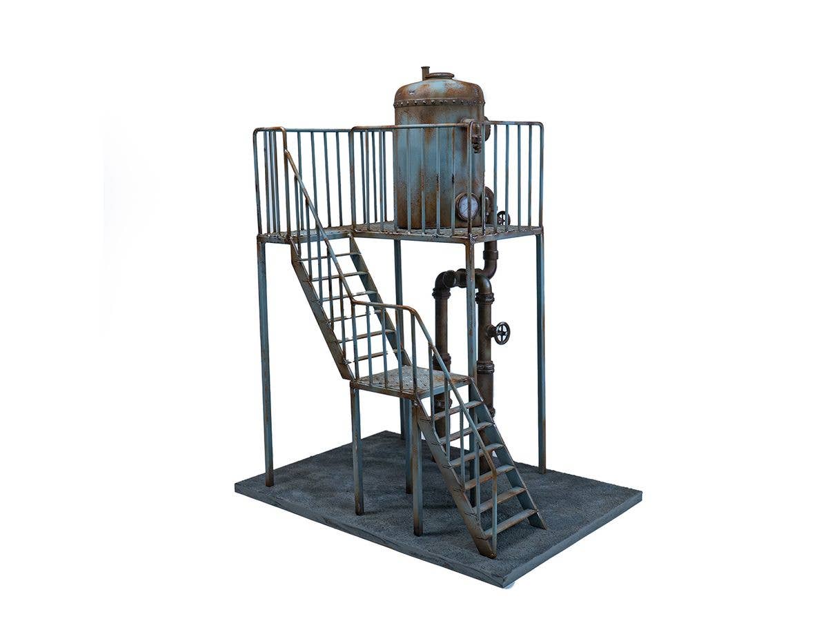 MMM Toys Diorama of a Rusty Water Tank and Stairs