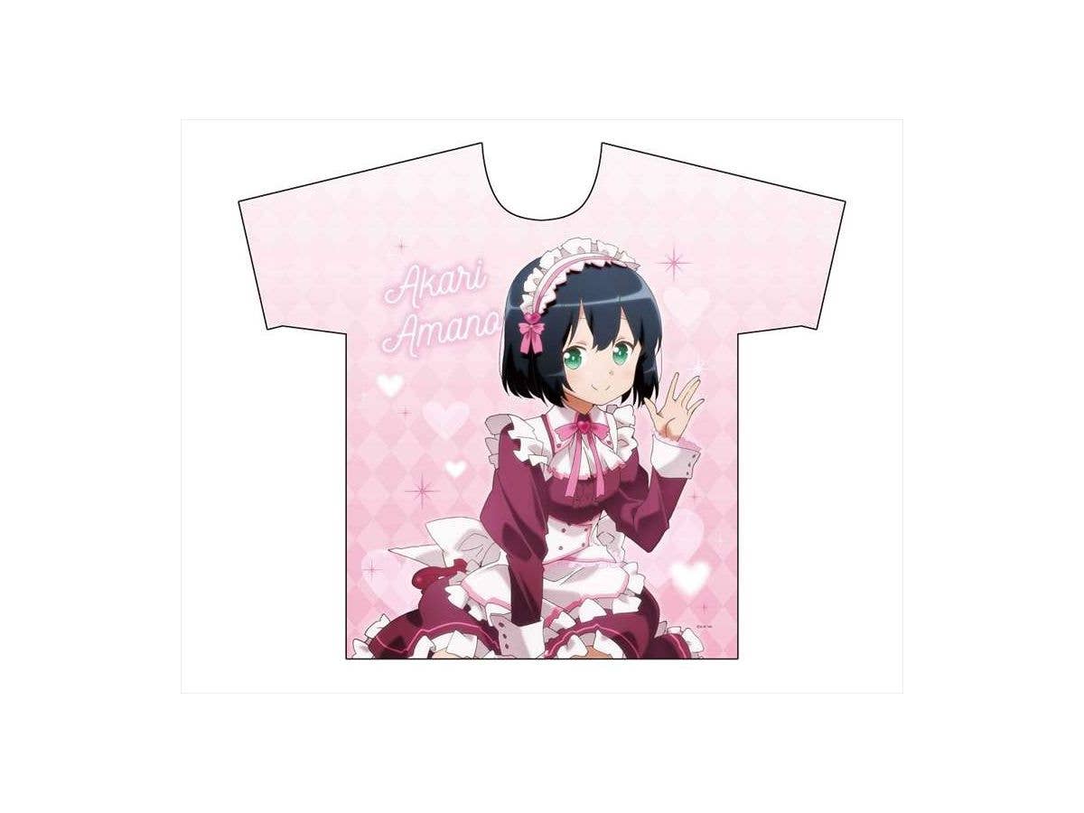 Ms. Vampire Who Lives in My Neighborhood: (Newly Drawn) Akari (Maid) Full Graphic T-shirt M