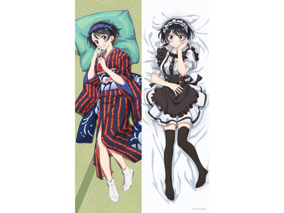 Rent-A-Girlfriend (Season 3): Newly Drawn Dakimakura Cover Ruka Sarashina (Kimono & Maid Clothes Ver.) (Reissue)