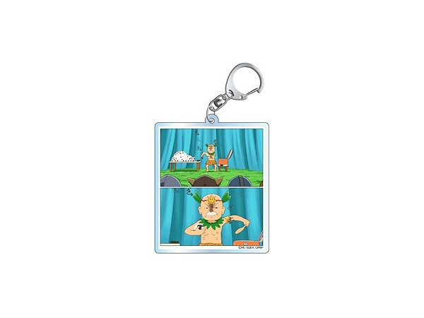 Mahojin Guru Guru: 2 Pieces Cartoon-style Acrylic Keychain 1 Waki-Onigiri