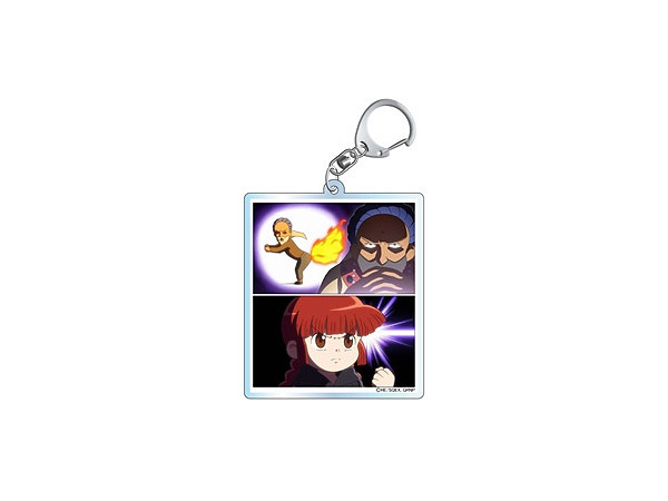 Mahojin Guru Guru: 2 Pieces Cartoon-style Acrylic Keychain 4 Maho ha Shiri kara deru