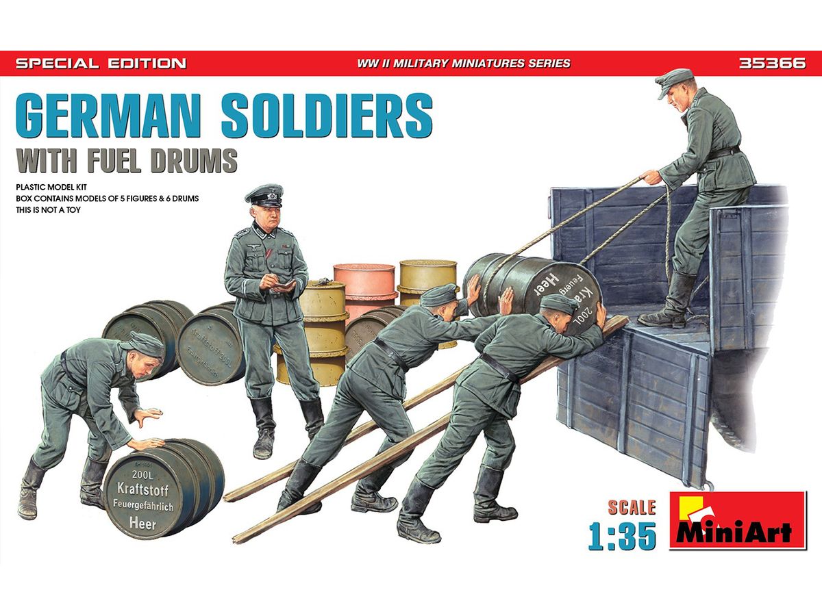 German Soldiers With Fuel Drums. Special Edition (MA35041 & MA35597 6 pcs)