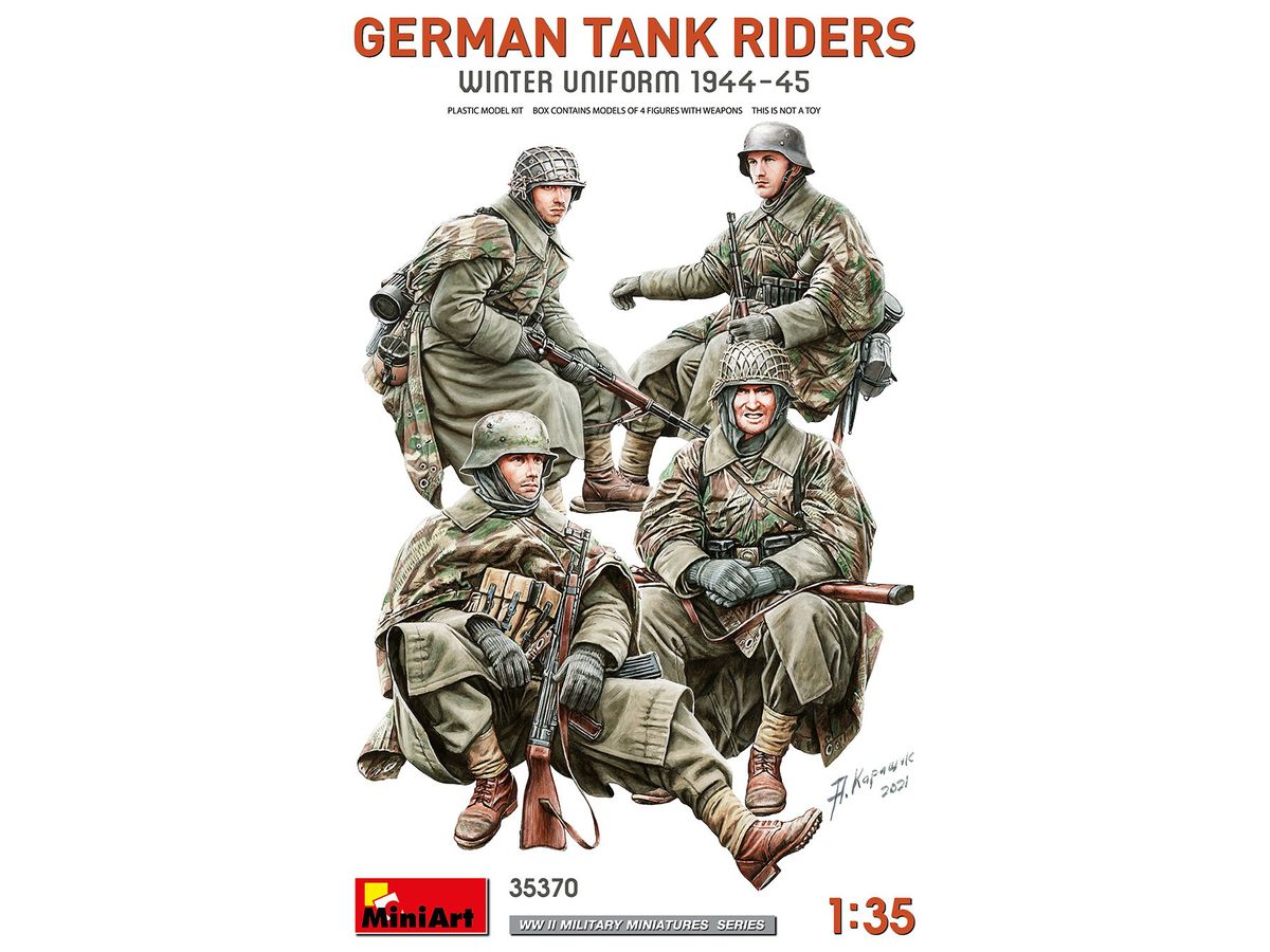 German Tank Riders. Winter Uniform 1944-45