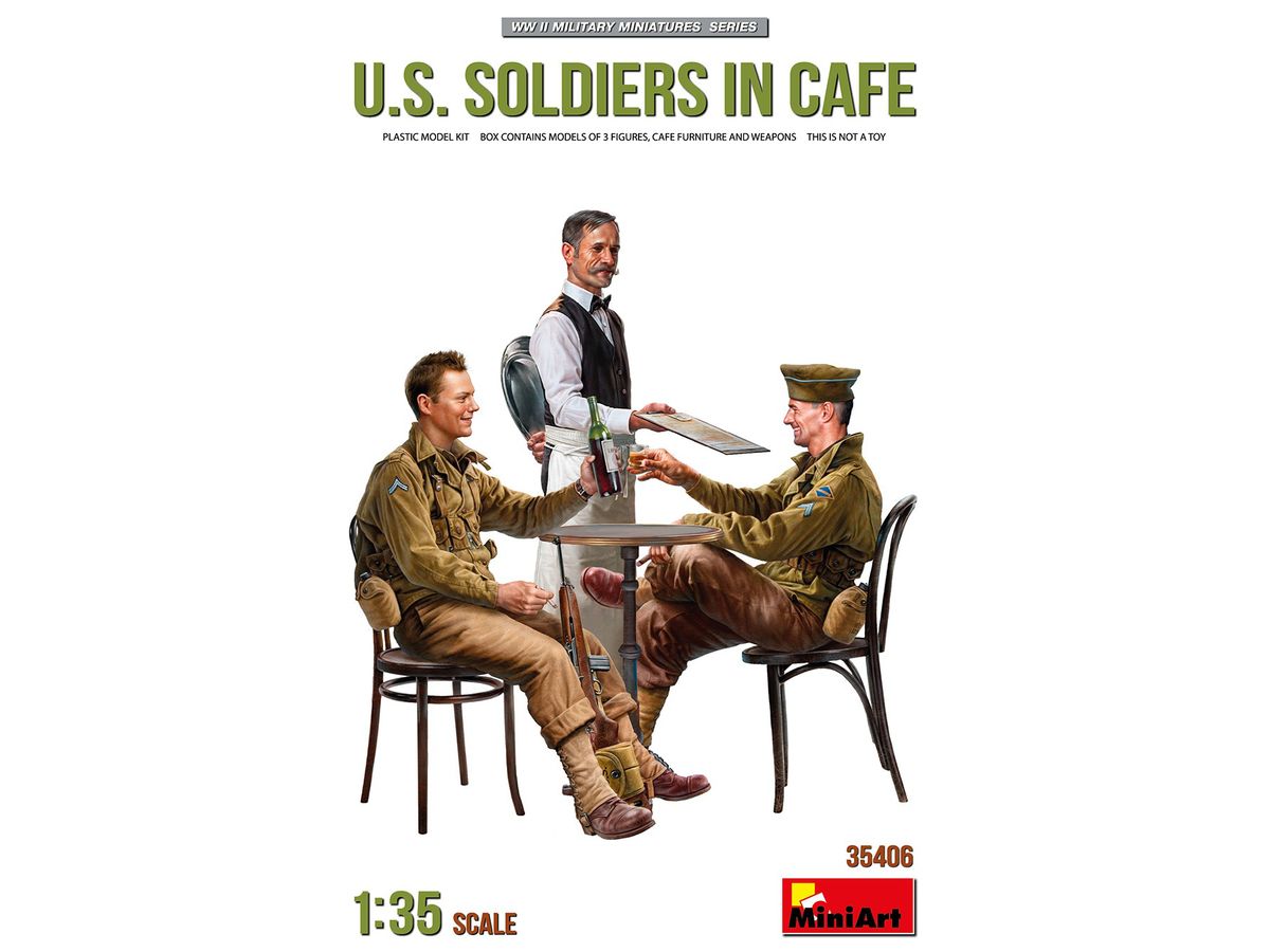 2 U.S. Soldiers In Cafe