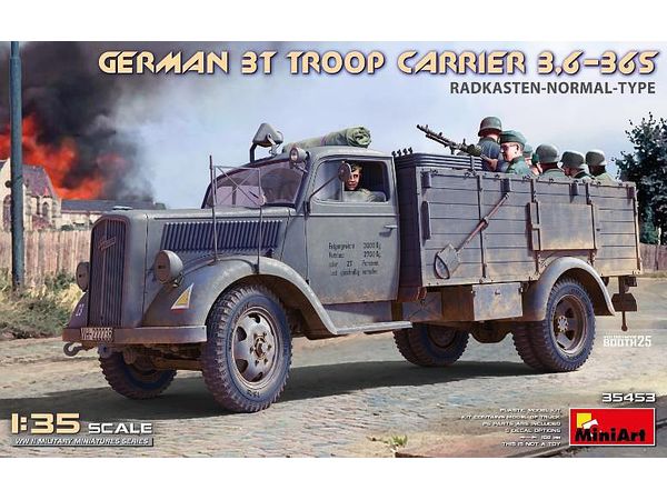 German 3t Troop Carrier 3,6-36S Standard Fender Type