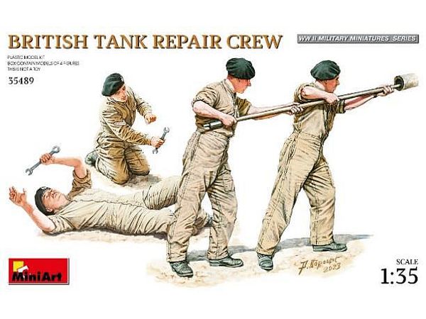 British tank repair crew
