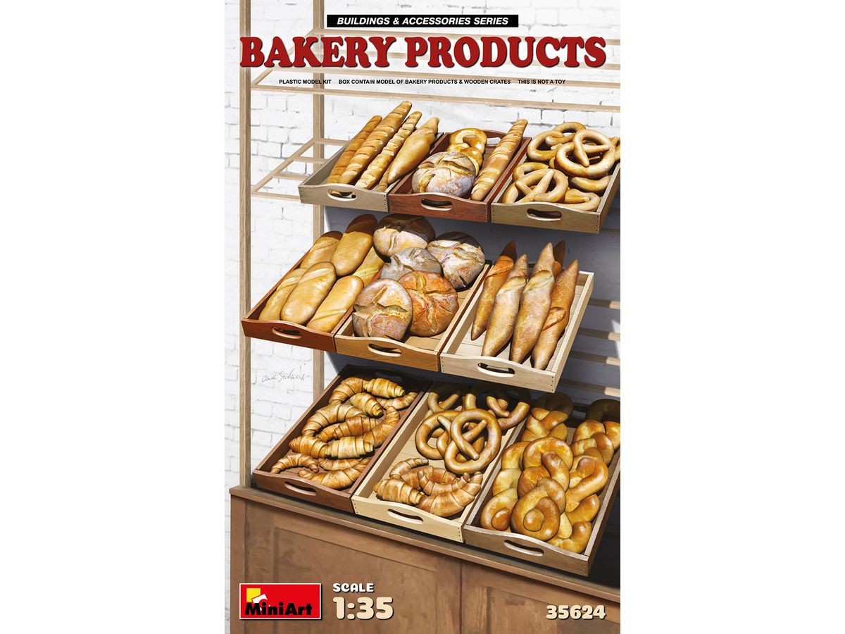 Bakery Products with Wooden Trays