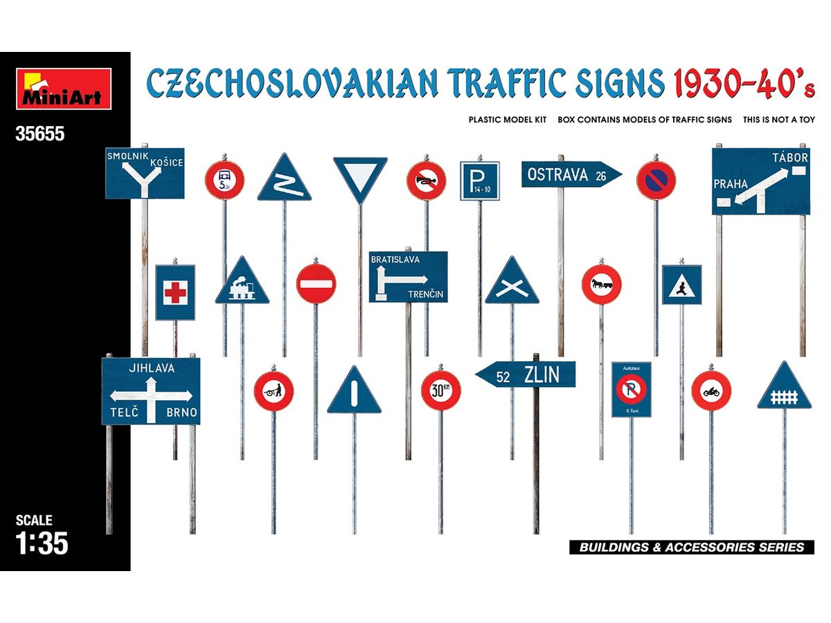 Czechoslovakian Traffic Signs 1930-40's