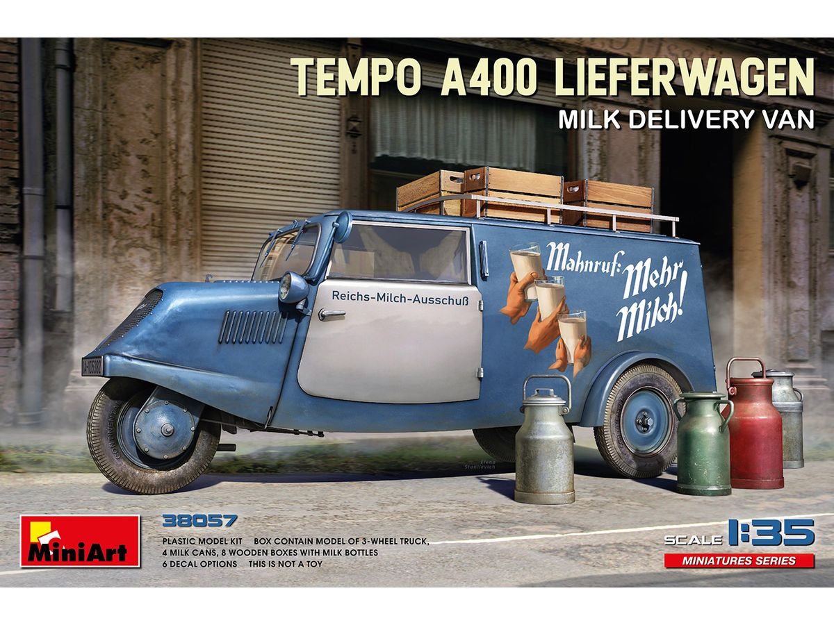 Tempo A400 Lieferwagen. Milk Delivery Van