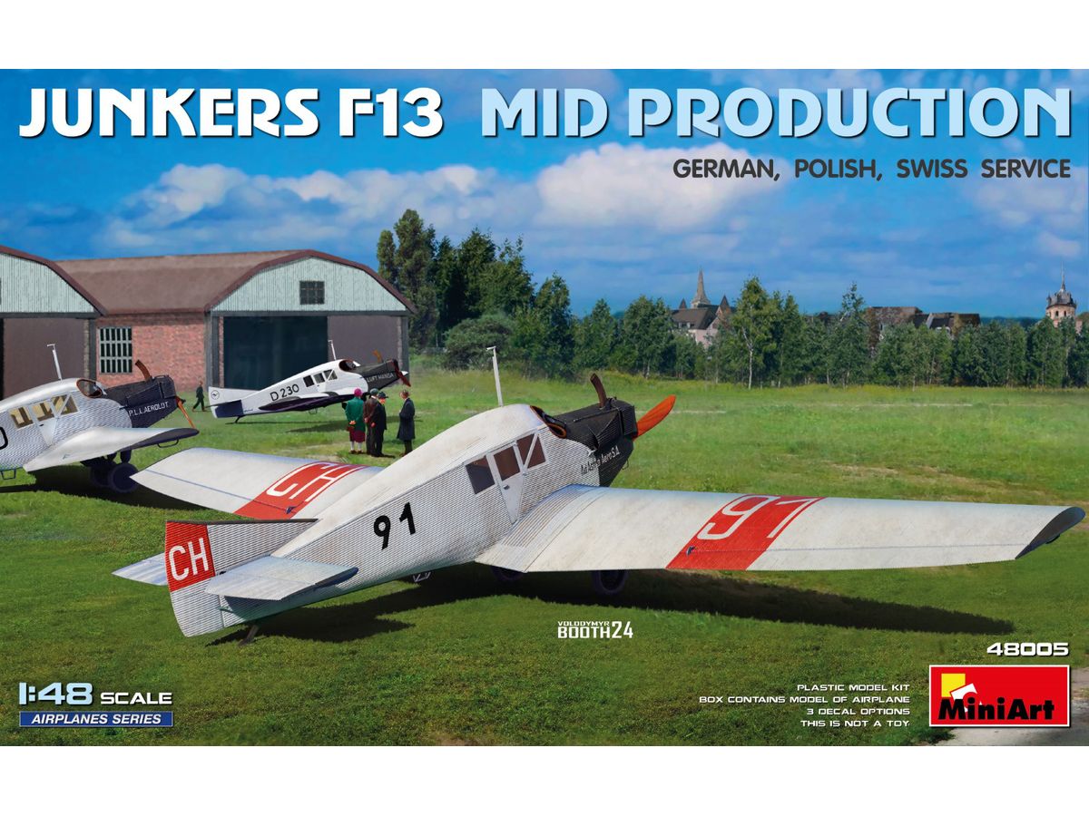 Junkers F13. Mid Prod. German, Polish, Swiss Service