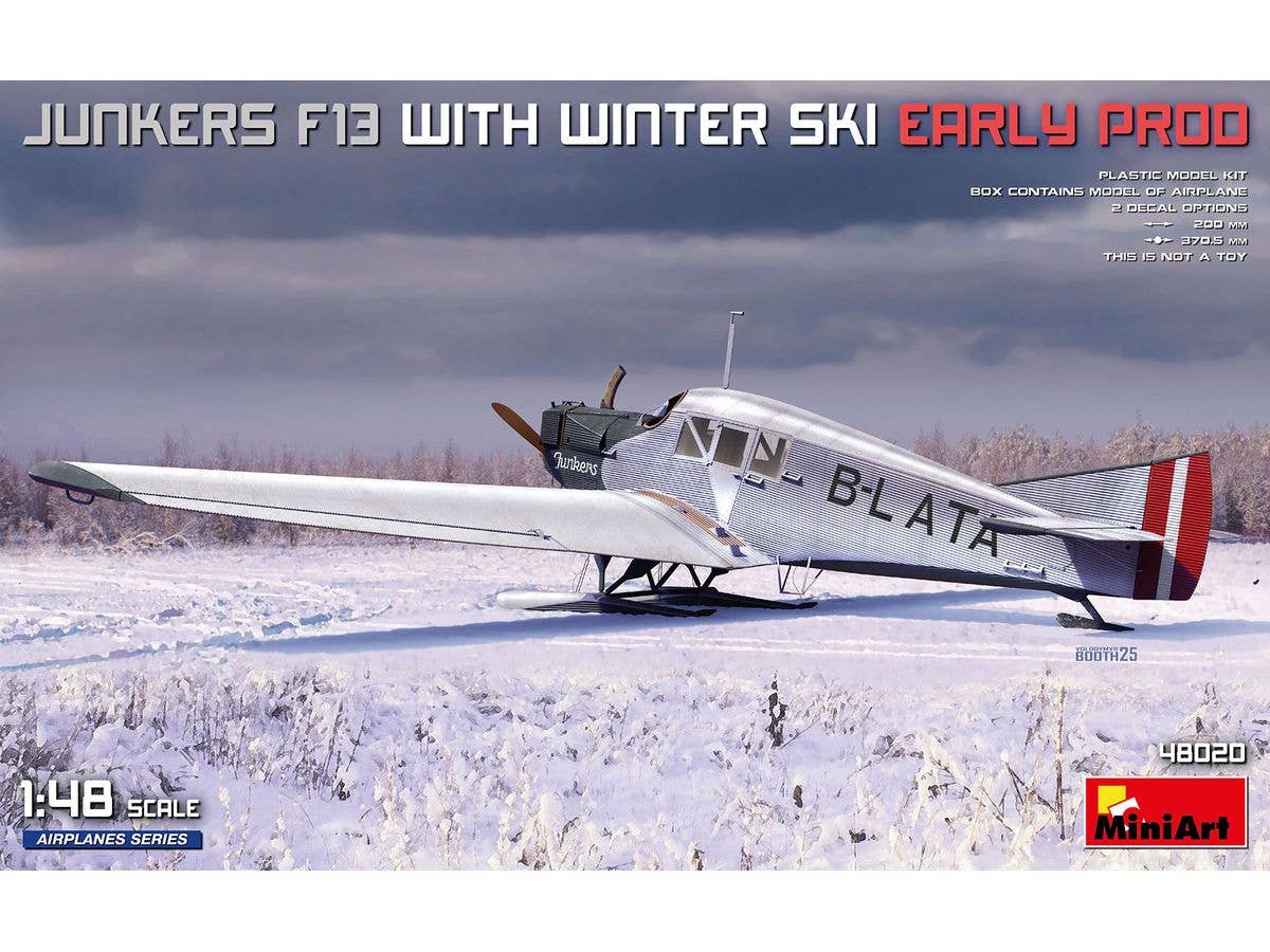 Junkers F13 With Winter Ski. Early Prod