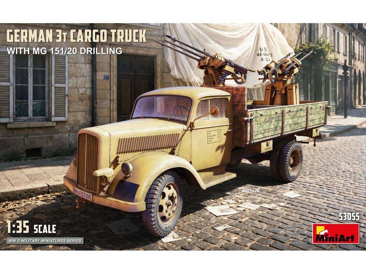 German 3t cargo truck with MG 151/20 Drilling