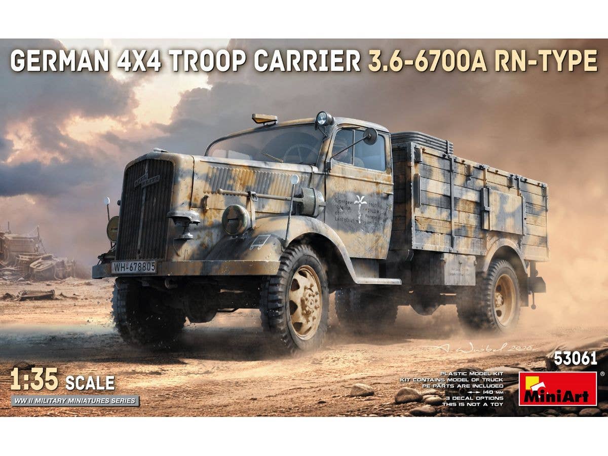 German 4 x 4 Troop Carrier 3.6-6700A RN-Type