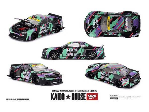 Nissan Skyline GT-R R34 Kaido Works (V2 Aero) HKS (Right-Hand Drive)