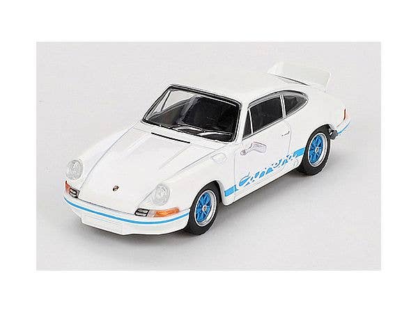 Porsche 911 Carrera RS 2.7 Grand Prix White/Blue Livery (Left Hand Drive)