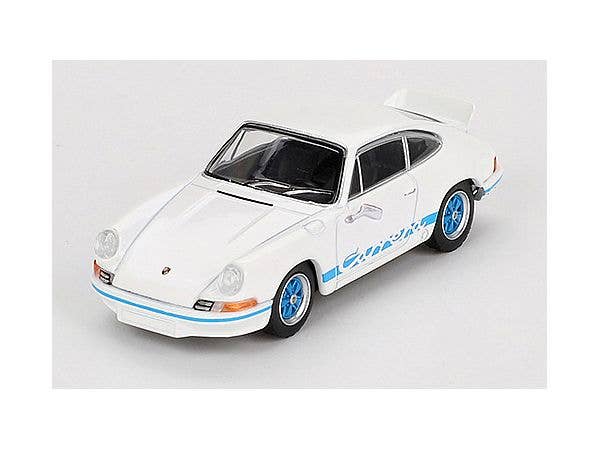 Porsche 911 Carrera RS 2.7 Grand Prix White/Blue Livery (Right Hand Drive)