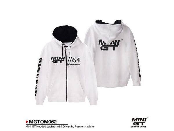 MINI GT //64 Driven by Passion White Sweatshirt (Full Zip) - XL