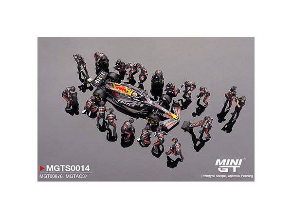 Oracle Red Bull Racing Rb19 2023 Winner Car #1 Japanese Grand Prix Max Verstappen Pit Crew Set