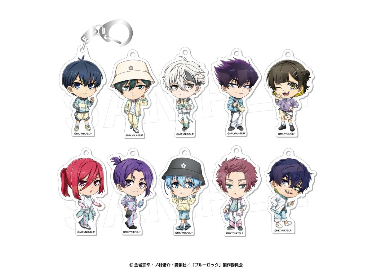 Blue Lock Acrylic Keychain Collection (Pastel Wear Mini) 1Box 10Pcs