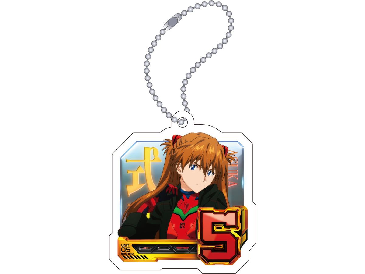 Evangelion: Acrylic Key Chain / Regular Pattern (5. Shikinami. Asuka. Langley) Godzilla Vs. Evangelion: Second Impact G