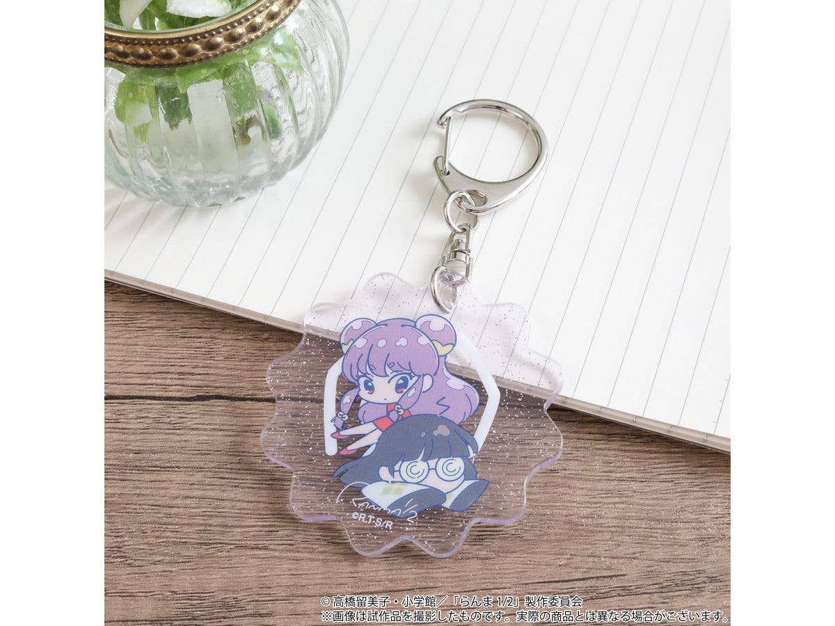 Ranma 1/2: Glitter Acrylic Keychain / Shampoo & Mousse