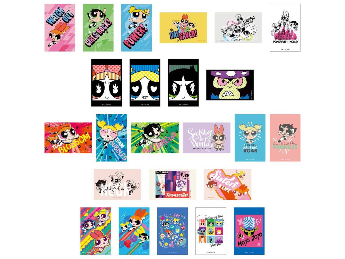 The Powerpuff Girls: Art Sticker Collection: 1Box (12pcs)