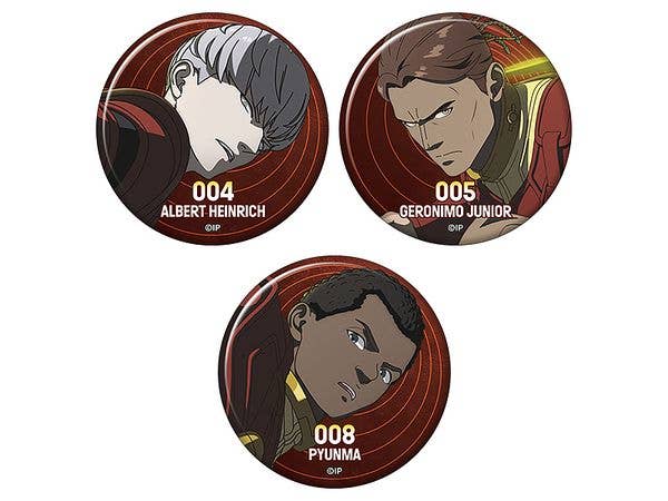 Cyborg 009: Nemesis Pin Badge Set: 004 / Albert Heinrich, 005 / Geronimo Jr., 008 / Pyunma