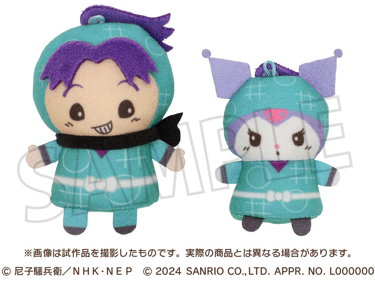 Nintama Rantaro x Sanrio Characters: Finger Mascot PUPPELA Set [Plush] / Kirimaru Settsuno x Kuromi