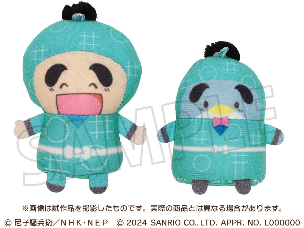 Nintama Rantaro x Sanrio Characters: Finger Mascot PUPPELA Set [Plush] / Shinbe Fukutomi x Tuxedo Sam