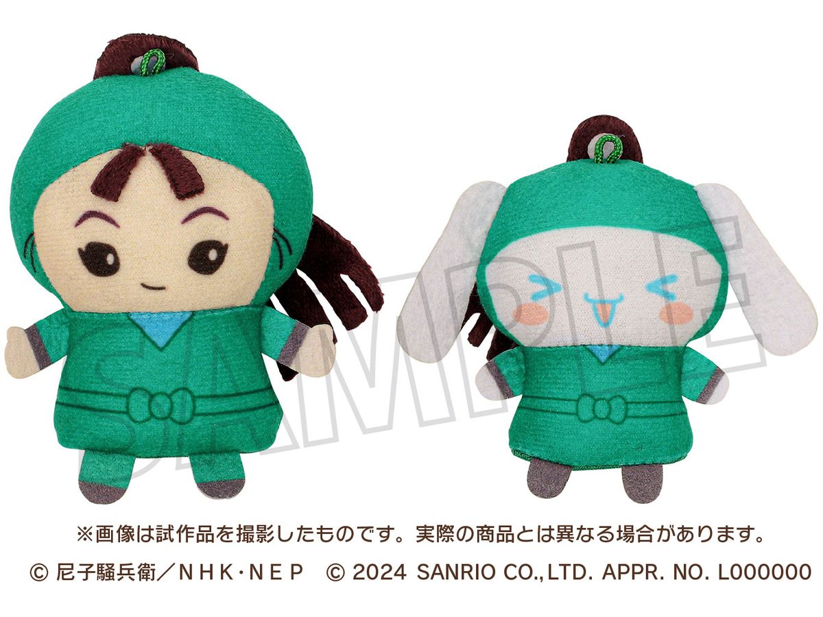 Nintama Rantaro x Sanrio Characters: Finger Mascot PUPPELA Set [Plush] / Senzou Tachibana x Cinnamoroll
