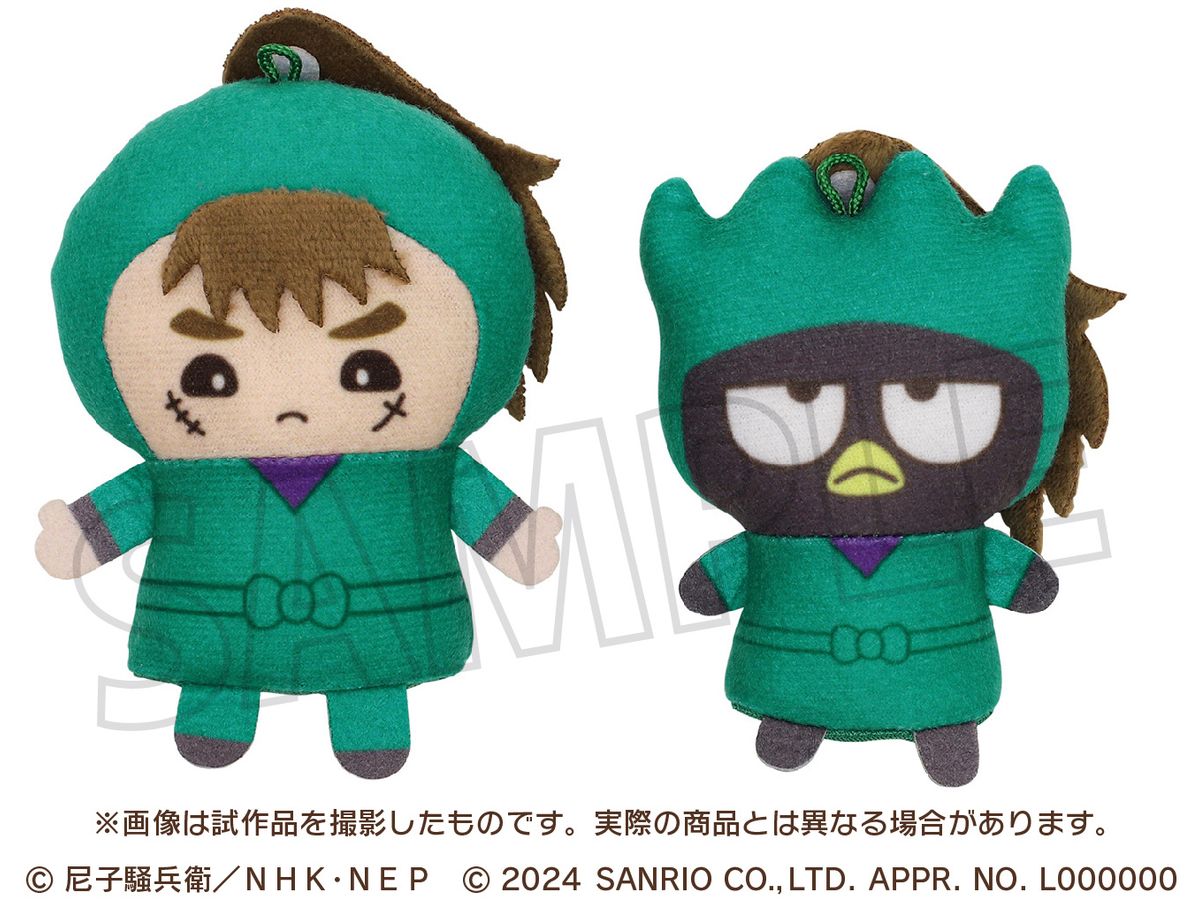 Nintama Rantaro x Sanrio Characters: Finger Mascot PUPPELA Set [Plush] / Chouji Nakazaike x Bad Badtz-Maru